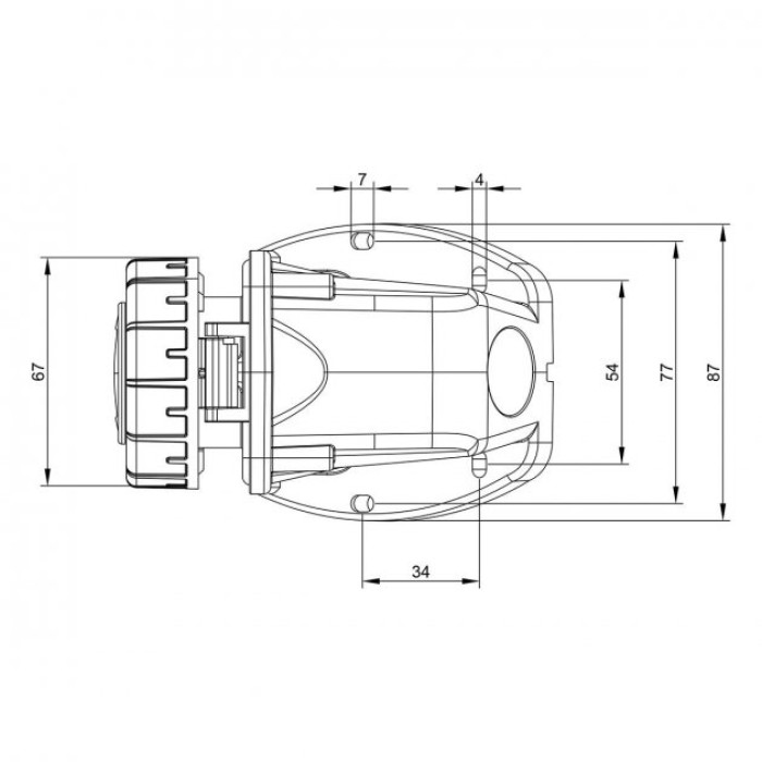Розетка настінна IDE SCHUKO 2P+E 16 А 250 В IP67 - 00135
