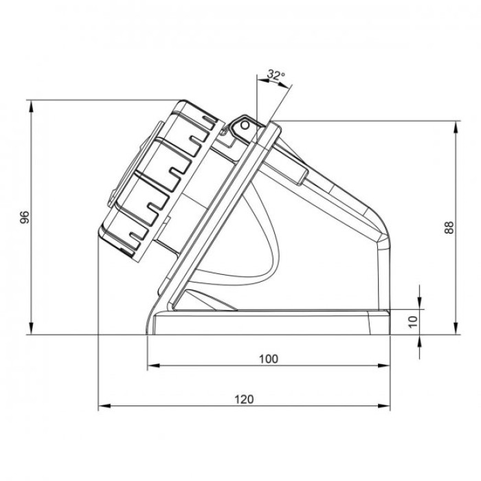 Розетка настінна IDE SCHUKO 2P+E 16 А 250 В IP67 - 00135
