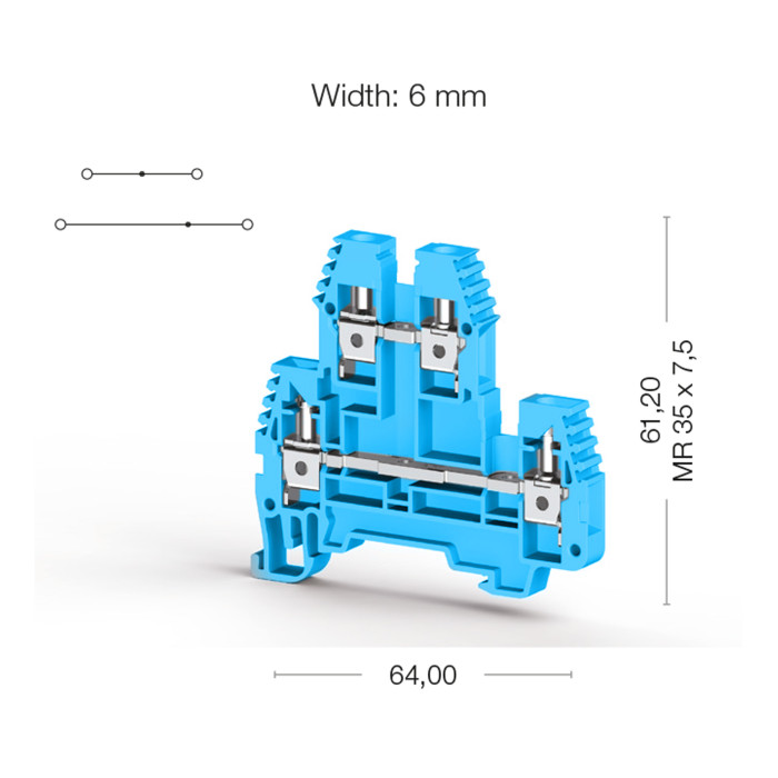 Клема Klemsan PIK Дворівнева 4 мм - 0.0.0.3.19101