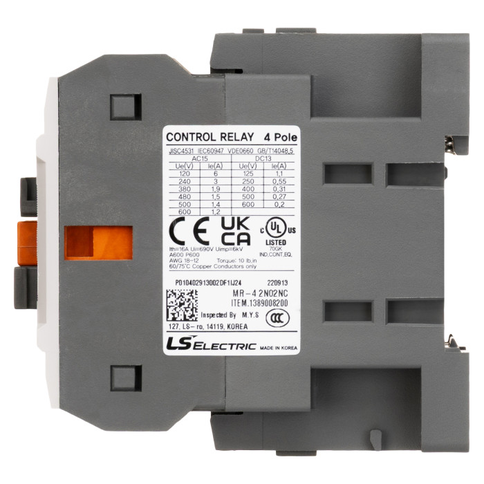 1389008200 Реле контактора MR-4 AC380V 50Hz 2a2b