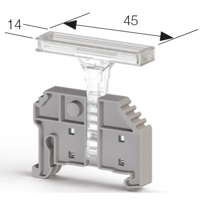 0.0.0.4.9614A* ME 2-2 Тримач для маркування клемних груп під KD4-KD6-KD6T (1 шт | пак 25 шт)