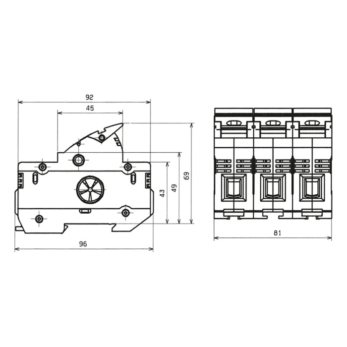 31118 Утримувач запобіжників Ambus 14х51 3р