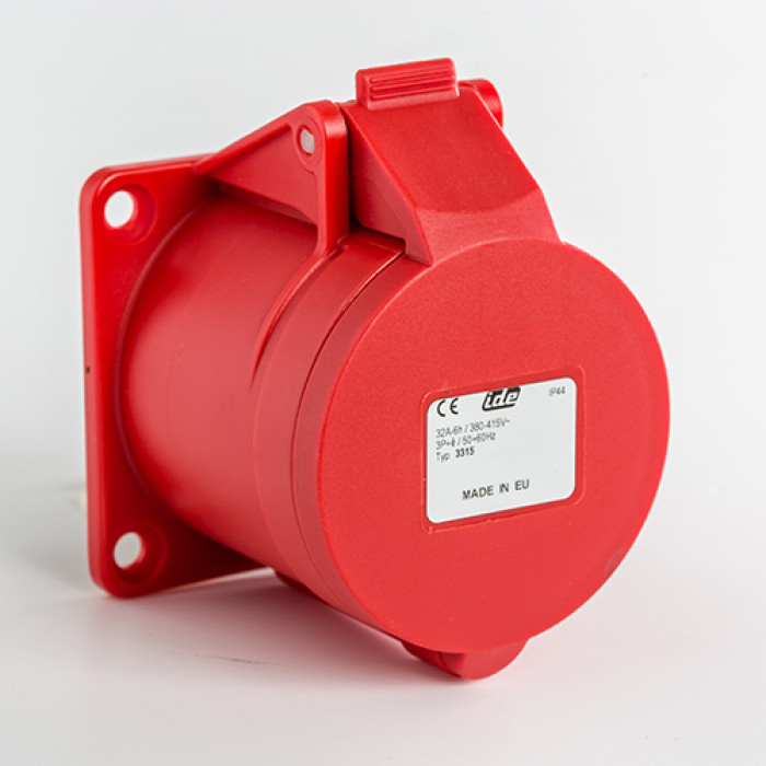Розетка вбудована пряма IDE MUNDIAL 3P+E 32 А 380–415 В IP44 - 03315