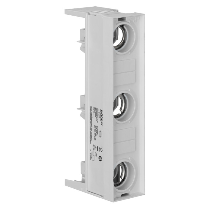 31554 Утримувач Custo D02 запобіжників, шина 5,10мм з захистнной кришкой мм, 60 мм