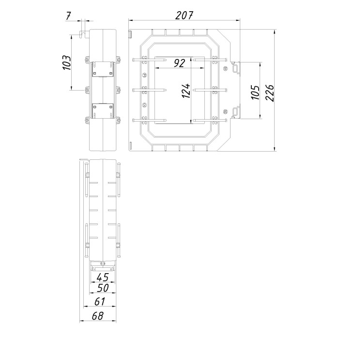 Трансформатор струму вимірювальний Vector VS VCTB225 6000A 125×93 6000/5