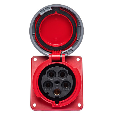 Розетка вбудована похила IDE MUNDIAL 3P+E 63 А 380–415 В IP66-67