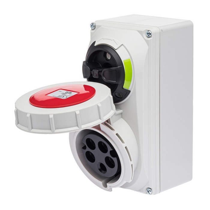 Розетка настінна з механічним блокуванням IDE MUNDIAL 3P+N+E 32 А 200/346–240/415 В IP67 - 03836