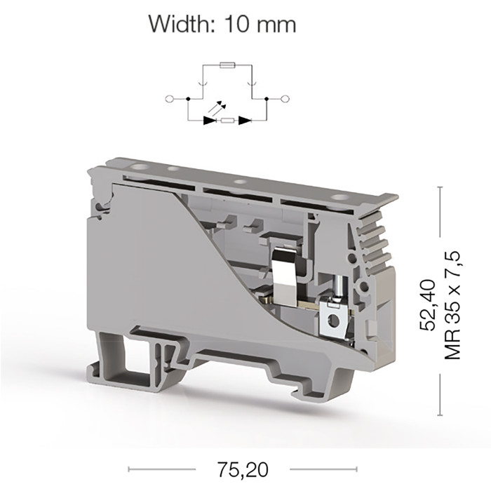 Клема Klemsan ASK Під запобіжник 6 мм - 0.0.0.3.51779