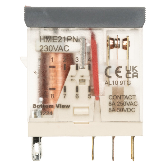 HME21PN230AC Компактні проміжне реле 2PCO, 8A, 230VAC, LED\Тест