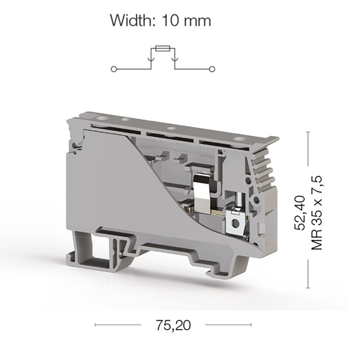 Клема Klemsan ASK Під запобіжник 6 мм - 0.0.0.3.51129