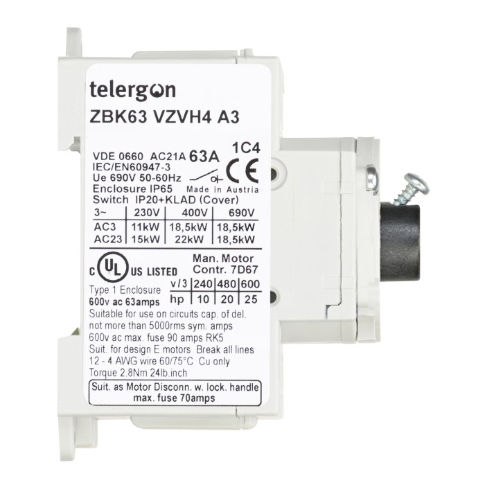 Модульний вимикач навантаження TELERGON ZBK 3P 63A - ZBK63VZVH4A3