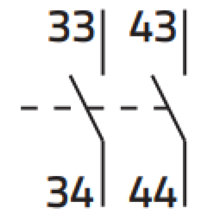 038902460000 Додатковий контакт HS 20, 2NO для MS32