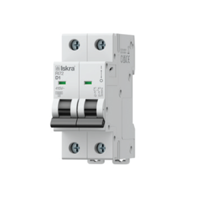 Модульний автоматичний вимикач ISKRA RI72 2P D63A 10кА
