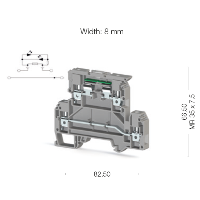 Клема Klemsan AVK Під запобіжник 4 мм - 0.0.0.3.53329