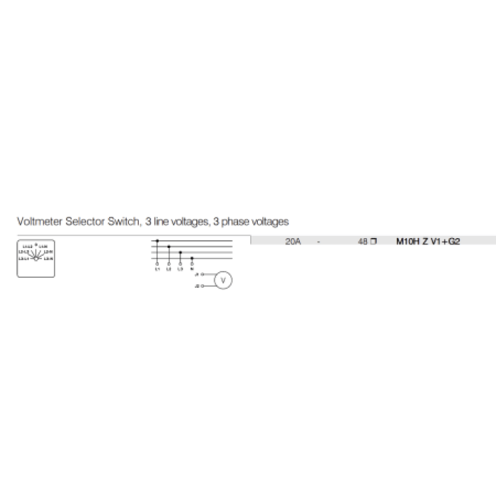 Кулачковий перемикач Benedict M10H 1P 20A - M10H Z V1+G2