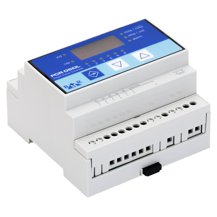 Регулятор реактивної потужності BMR FCR05DLRS, монтаж на DIN-рейку, 5-6 ступеней, живлення 400V + RS-485