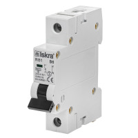 Модульний автоматичний вимикач ISKRA RI51 1P B6A 6кА