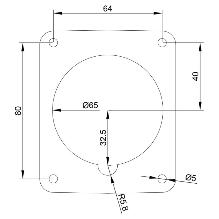 Розетка вбудована похила IDE MUNDIAL 3P+N+E 16 А 200/346–240/415 В IP44 - 03303