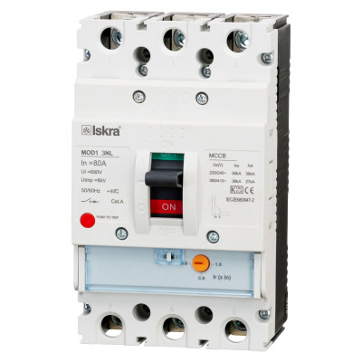Автоматичний вимикач ISKRA MOD1 3P 80A 36 кА