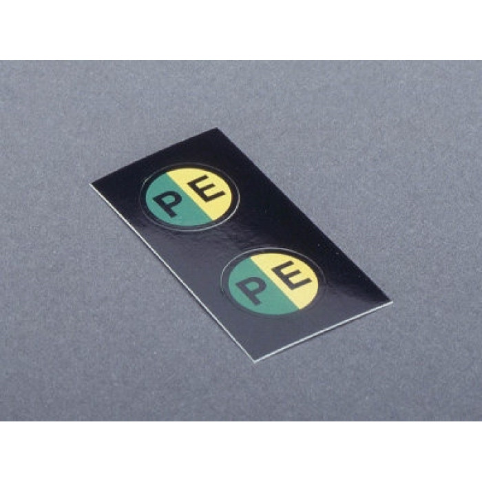 Маркувальна табличка Woehner PEN Ø15 мм, колір жовтий + зелений - 78442