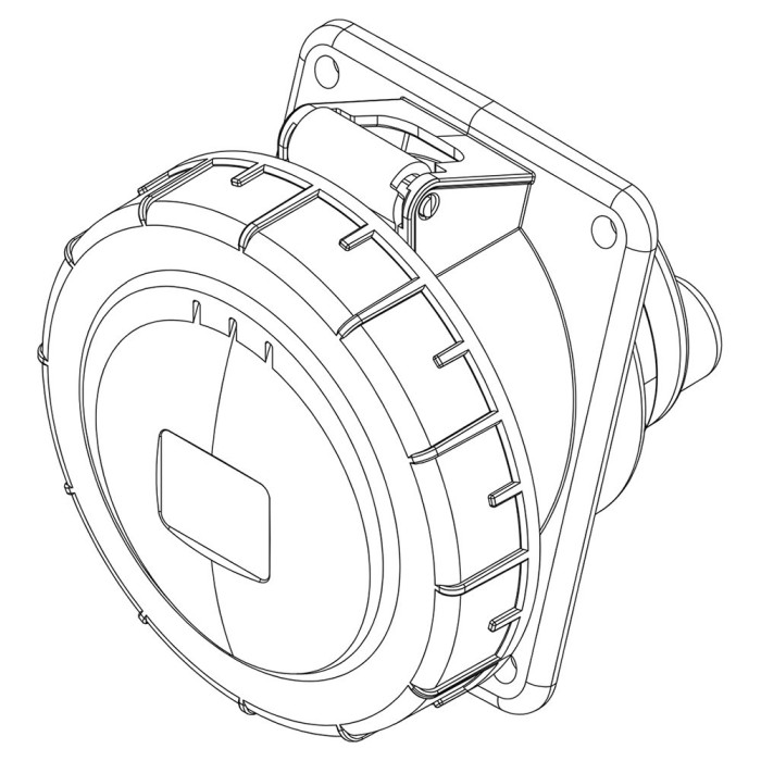 Розетка похила IDE MUNDIAL 3P+N+E 32 А 200/346–240/415 В IP66-67 - 03806