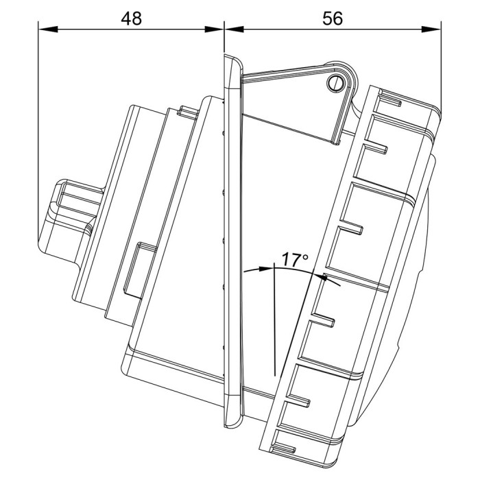 Розетка похила IDE MUNDIAL 3P+N+E 32 А 200/346–240/415 В IP66-67 - 03806