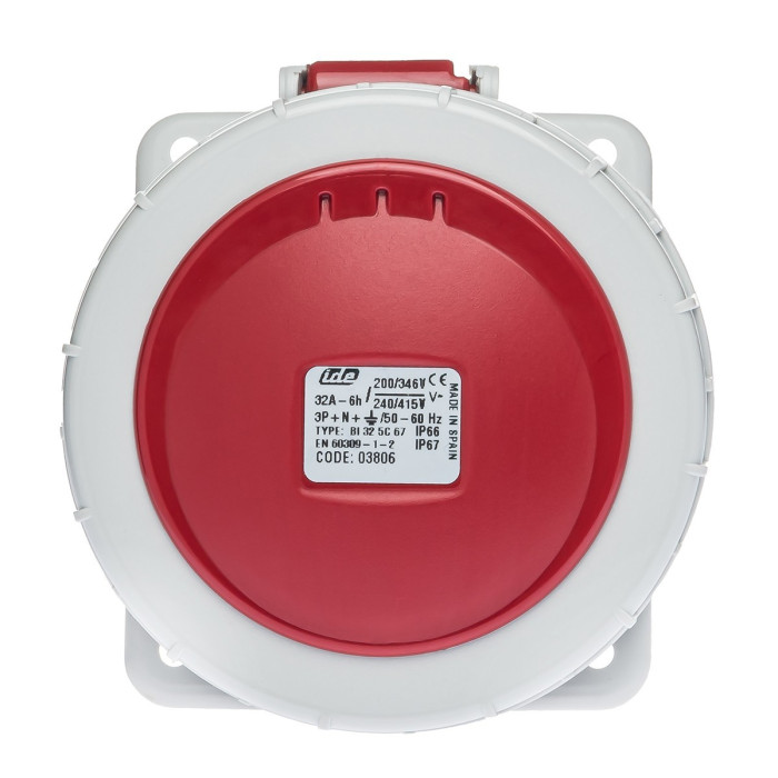 Розетка похила IDE MUNDIAL 3P+N+E 32 А 200/346–240/415 В IP66-67 - 03806