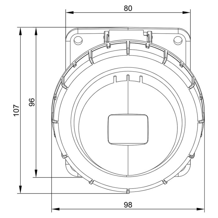 Розетка похила IDE MUNDIAL 3P+N+E 32 А 200/346–240/415 В IP66-67 - 03806