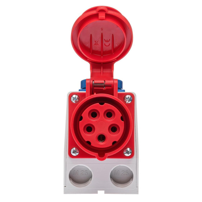 Розетка комбінована IDE SCHUKO 2P+E/3P+N+E 16 А 200/346–240/415 В IP44 - 00313