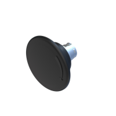 ECX 1132 Кнопка грибоподібна чорна 60 мм, з фіксацією