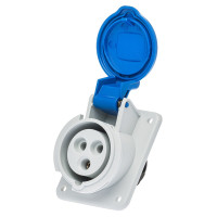 Розетка вбудована похила IDE MUNDIAL 2P+E 16 А 200–250 В IP44