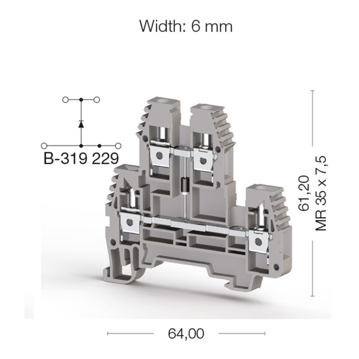 Клема Klemsan PIK Діодна 4 мм - 0.0.0.3.19229
