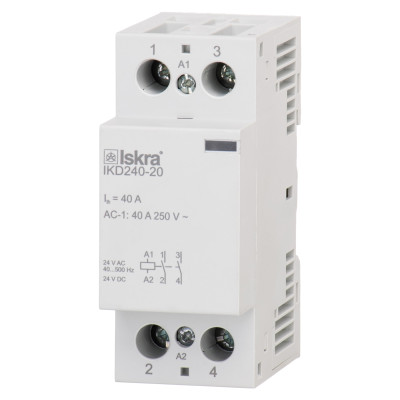 Модульний контактор ISKRA IKD 40A 24V AC/DC 2NO