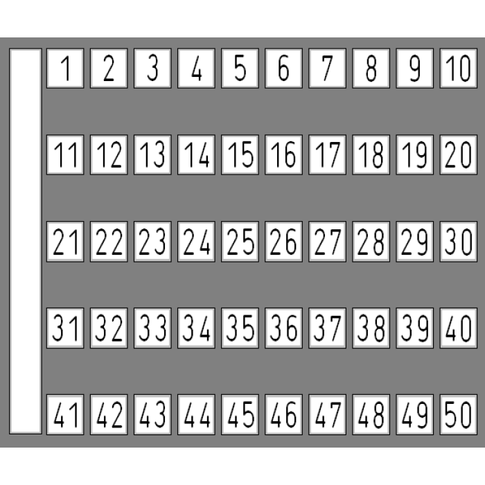 0.0.0.5.05040 Маркувальна пластина 1-50 DY 5 (1 компл = 50 шт | пак = 10 компл)