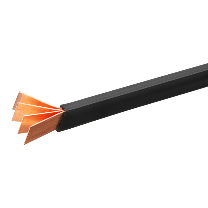 Гнучка мідна шина в ізоляції Vector VS WAVE PLUS 2x20x1, 275A, L2000mm