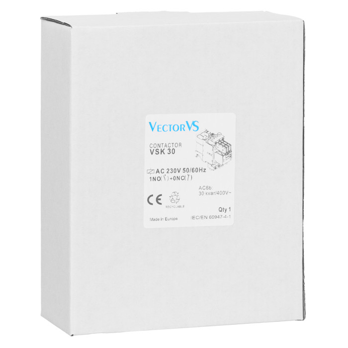 Контактор для конденсаторів Vector VS VSK 30 кВАр 230 В - VSK 30