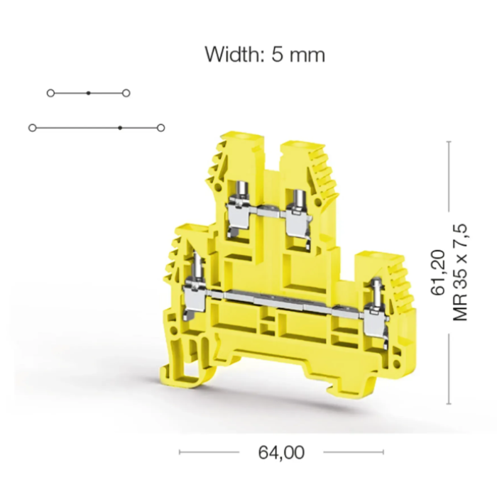 Клема Klemsan PIK Дворівнева 2.5 мм - 0.0.0.3.17103