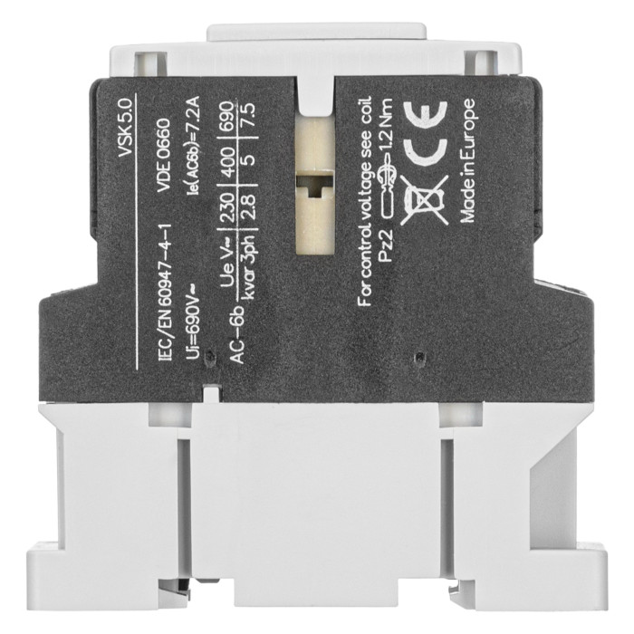 Контактор для комутації конденсаторів до 2,5 кВАр VSK 2.5 10 230V 50/60Hz