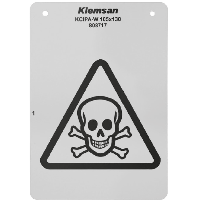 0.0.0.8.08718 Самоклеюча маркувальна ПВХ етикетка KCIPA-W 75X100 (1 компл = 1 шт | пак = 20 компл)