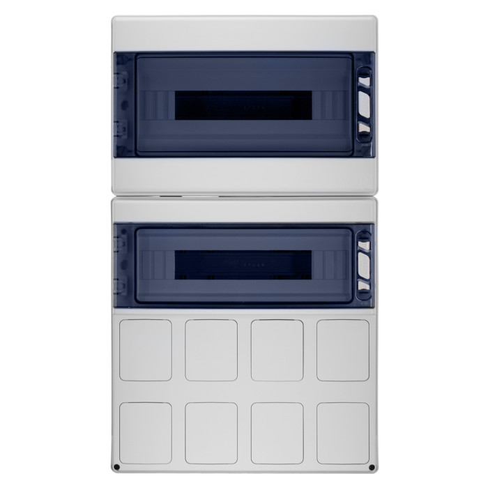 PCSN36PT/RR Настінний корпус для сил. розеток з отв STAR 2х18 MOD 728x418x147мм, IP65 з шинами N+PE