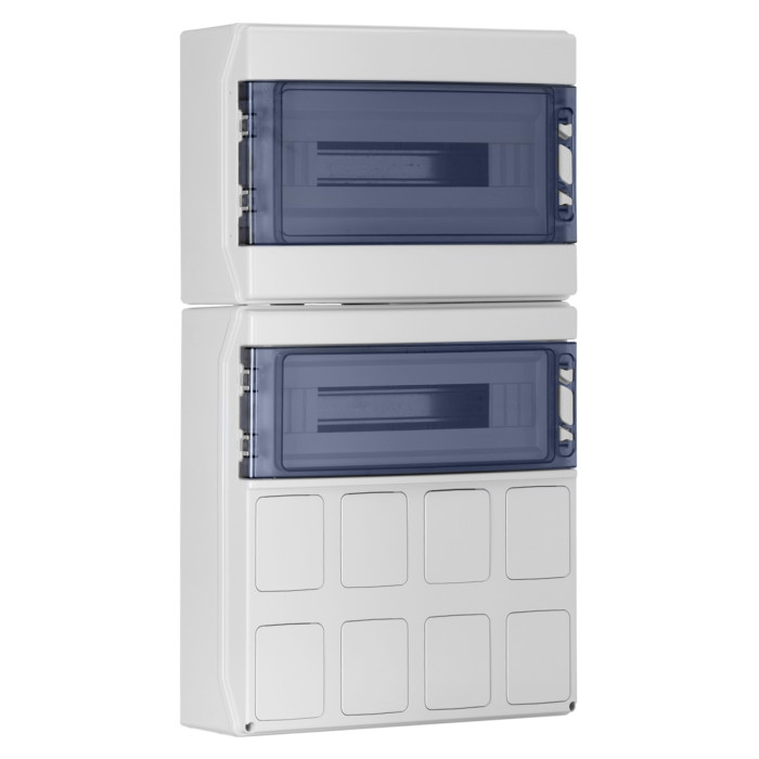 PCSN36PT/RR Настінний корпус для сил. розеток з отв STAR 2х18 MOD 728x418x147мм, IP65 з шинами N+PE