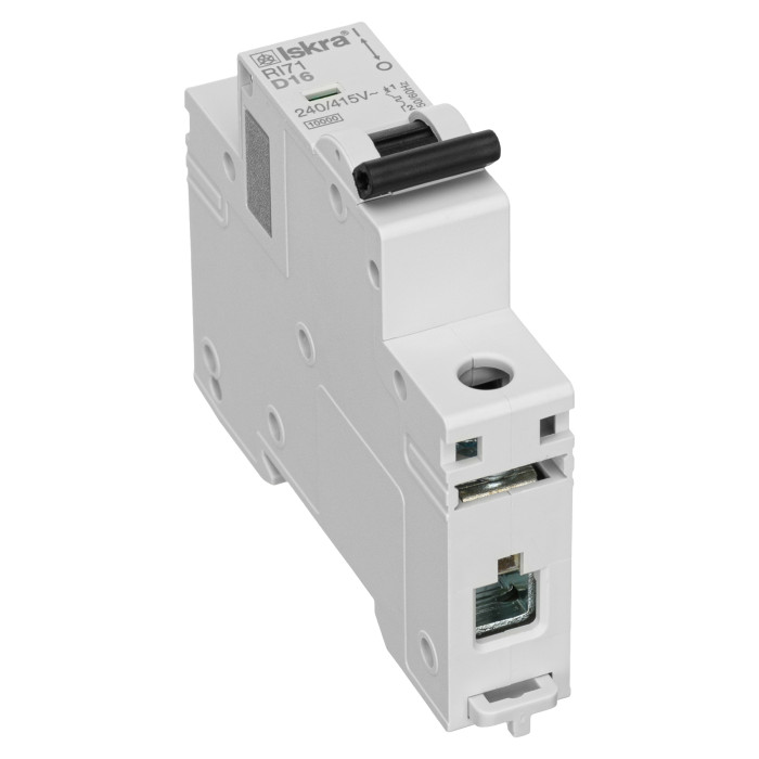 Модульний автоматичний вимикач ISKRA RI71 1P D16A 10кА - 786091370000