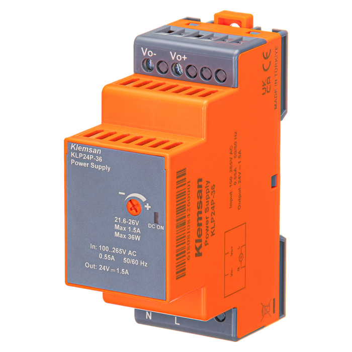 Блок живлення на DIN-рейку KLP 1Ph 24V DC 1.5A 36W