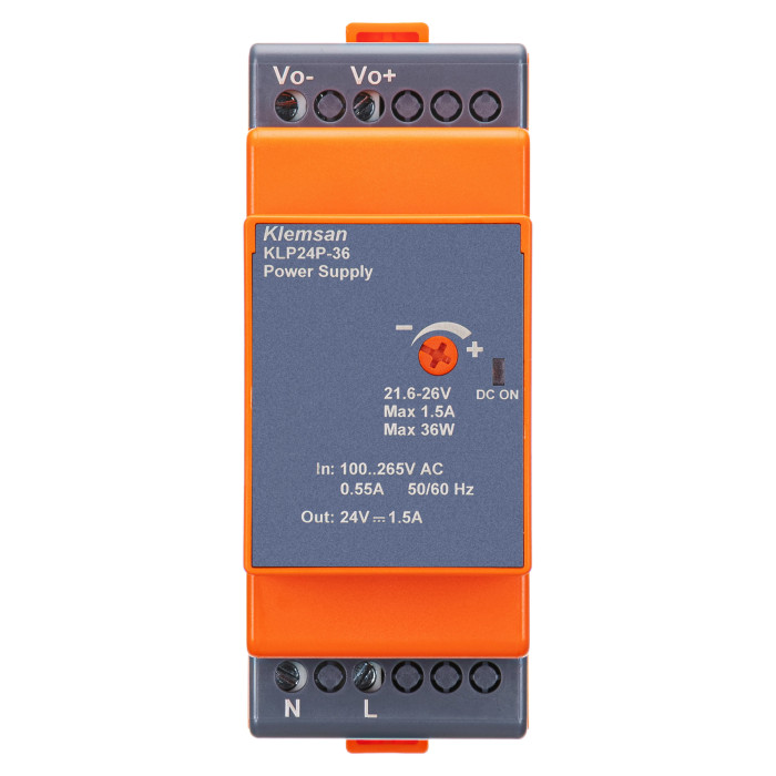 Блок живлення на DIN-рейку KLP 1Ph 24V DC 1.5A 36W