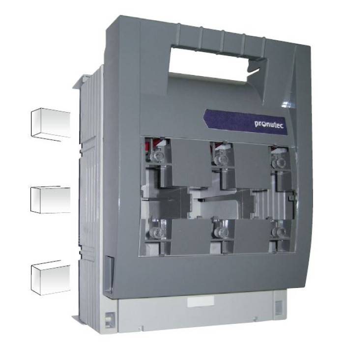 432.24.60.23E8 Вимикач під запобіжник горизонтальні BTHC NH-2 400A M10 на шину 60мм 800VAC