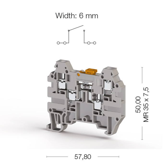 Клема Klemsan AVK З розмикачем 2.5 мм - 0.0.0.3.24939