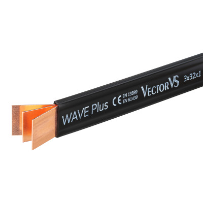 Гнучка мідна шина в ізоляції Vector VS WAVE PLUS 3x80x1, 827A, L2000mm