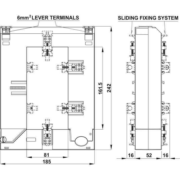 Трансформатор струму роз'ємний FRER TAA163 5000 А 81 x 161,5 5000/1 - TAA1635K0X01