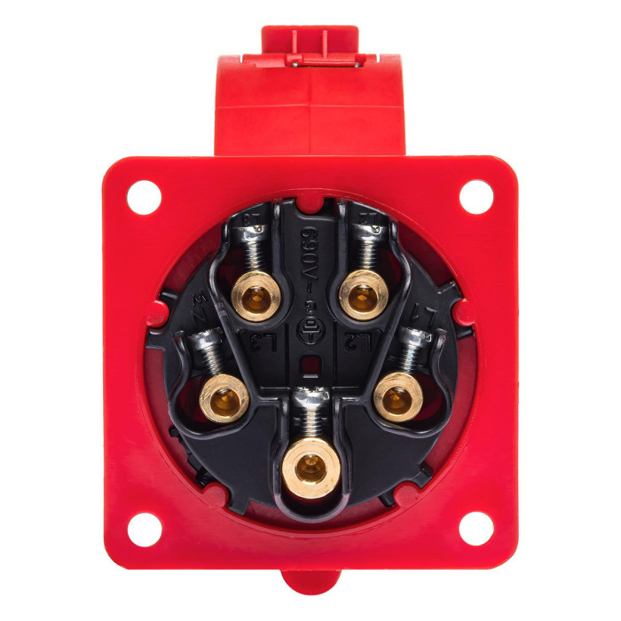 Розетка вбудована пряма IDE MUNDIAL 3P+N+E 32A 200/346–240/415V IP44