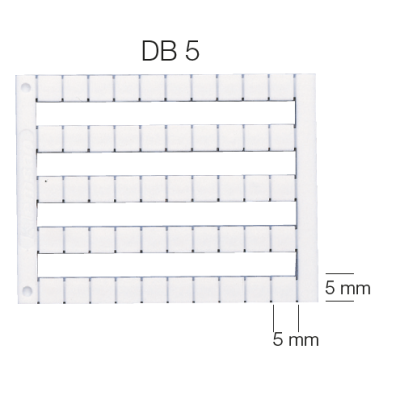 0.0.0.5.05850* Маркувальна пластина DB 5 5/5 (1 компл = 50 шт | пак = 10 компл)